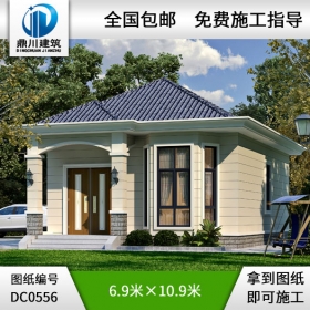 新農(nóng)村一層簡約小別墅自建別墅設計圖紙_農(nóng)村一層平房設計圖,鼎川建筑