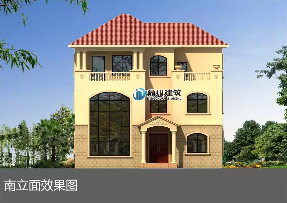 三層旋轉樓梯復式農村別墅建房案例，大氣漂亮得不像話！