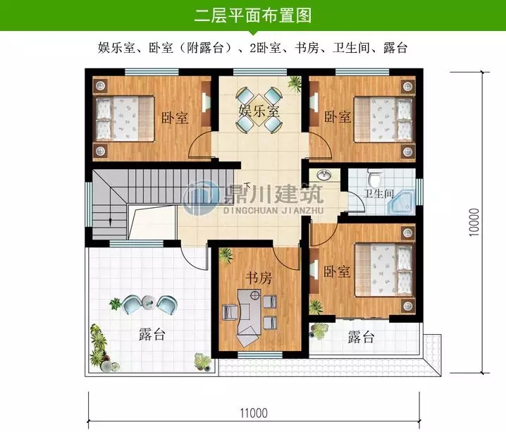 11x10米二層簡歐農(nóng)村別墅，經(jīng)濟(jì)實(shí)用性價(jià)比高！